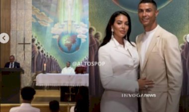 Padre natural de Altos participa de momento religioso após casamento de Cristiano Ronaldo e Georgina Rodríguez