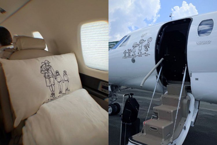 Zé Felipe personaliza jatinho com adesivos da família e gera repercussão​‌​