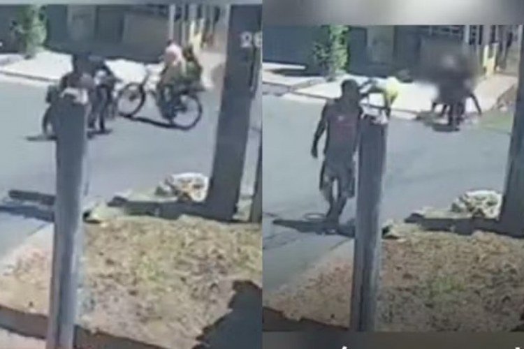 Criança é arremessada de bicicleta após colisão com motocicleta em Campo Maior​‌​