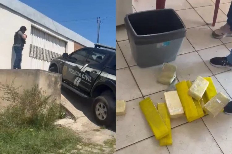 Polícia apreende 15 tabletes de drogas em depósito em Teresina​‌​