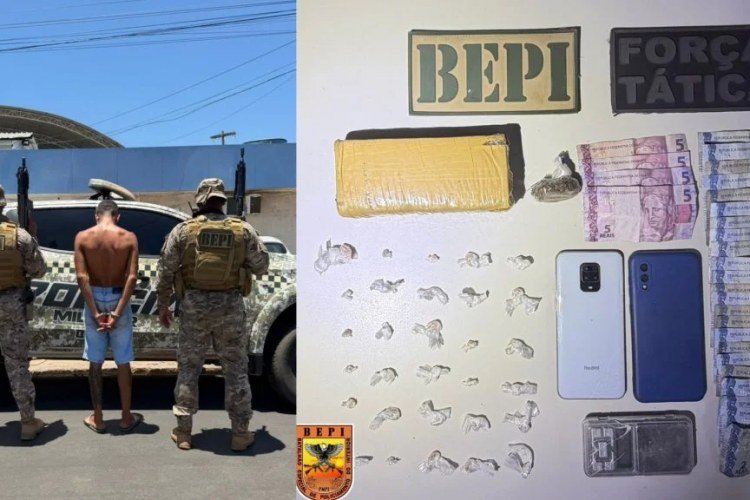 Homem é preso por tráfico de drogas em Picos, Piauí​‌​