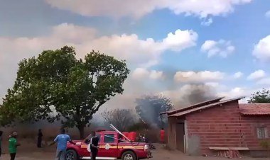 Incêndio atinge comunidade rural em São João da Varjota e mobiliza bombeiros​‌​
