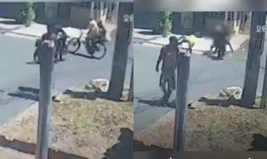 Criança é arremessada de bicicleta após colisão com motocicleta em Campo Maior​‌​