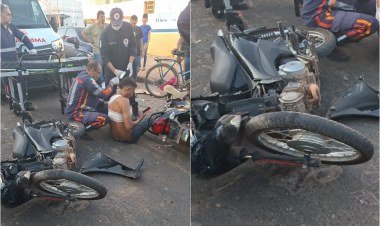Motociclista em fuga colide com moto de grávida em Timon e causa ferimentos​‌​