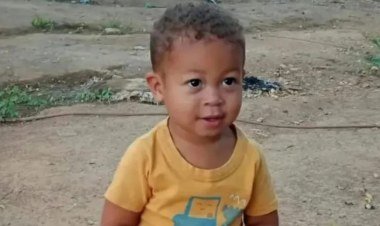 Criança de 2 anos morre afogada em balde em Cristalândia​‌​